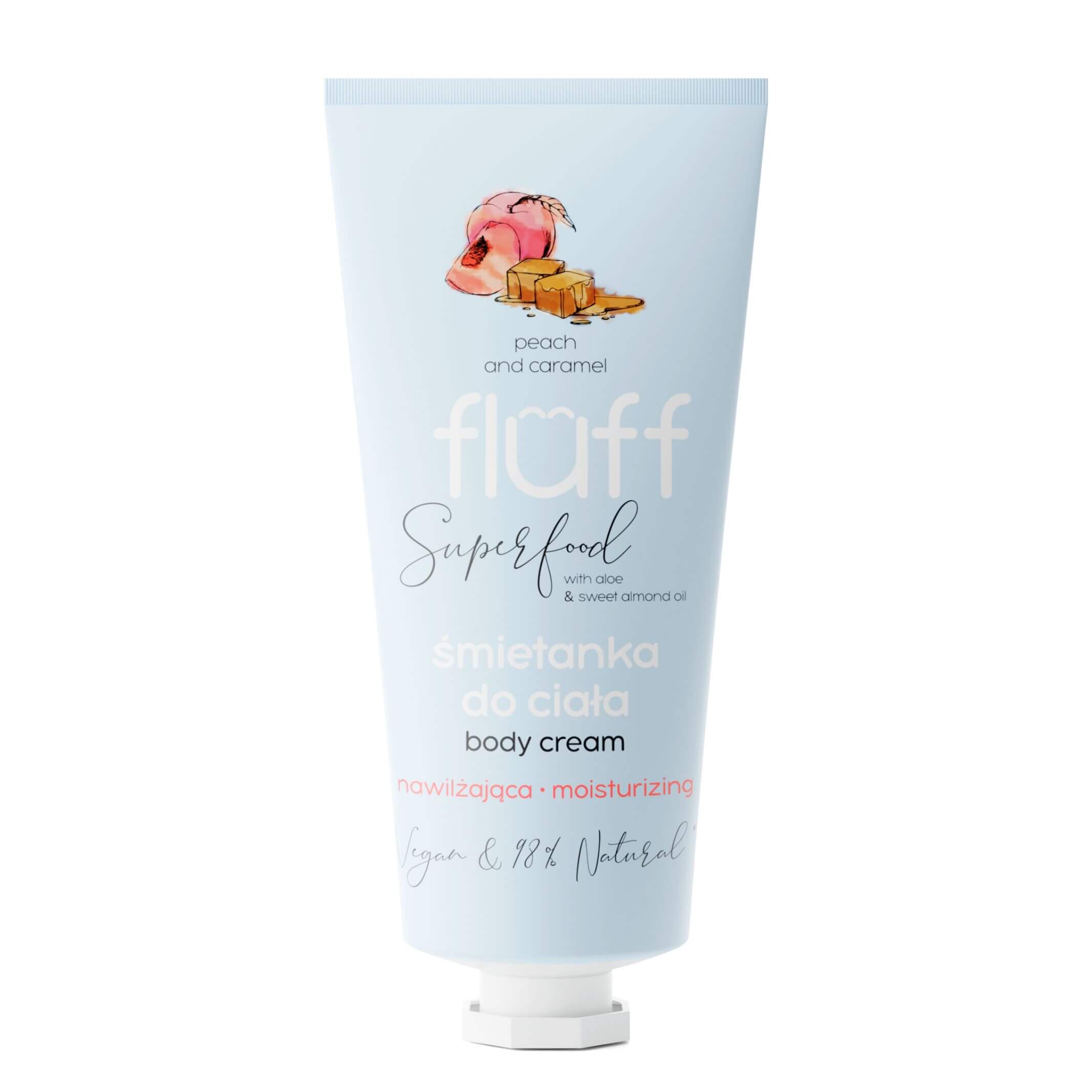 Fluff Peach & Caramel Moisturising Body Cream 150ml