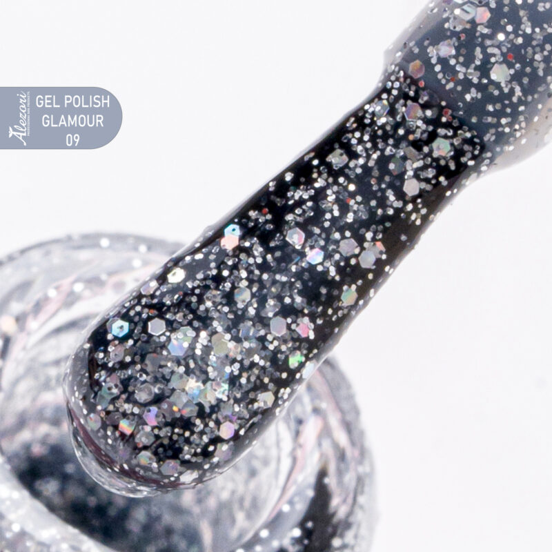 Alezori GEL POLISH GLAMOUR 09 (№730_GLITTER) 15ml.