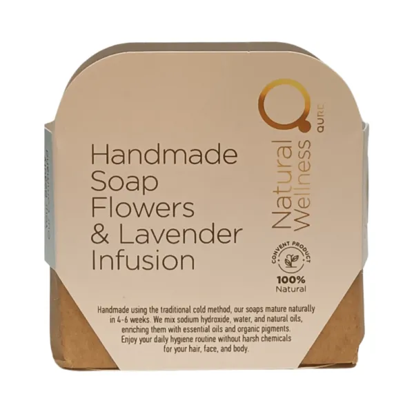 Handmade Soap Flowers and Lavender Infusion 90-110g – Χειροποίητο Σαπούνι Λεβάντας 90 – 110 g