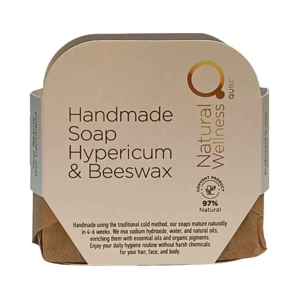 Handmade Soap Hypericum & Beeswax 90-110g – Χειροποίητο Σαπούνι με Υπερικό και Μελισσοκέρι