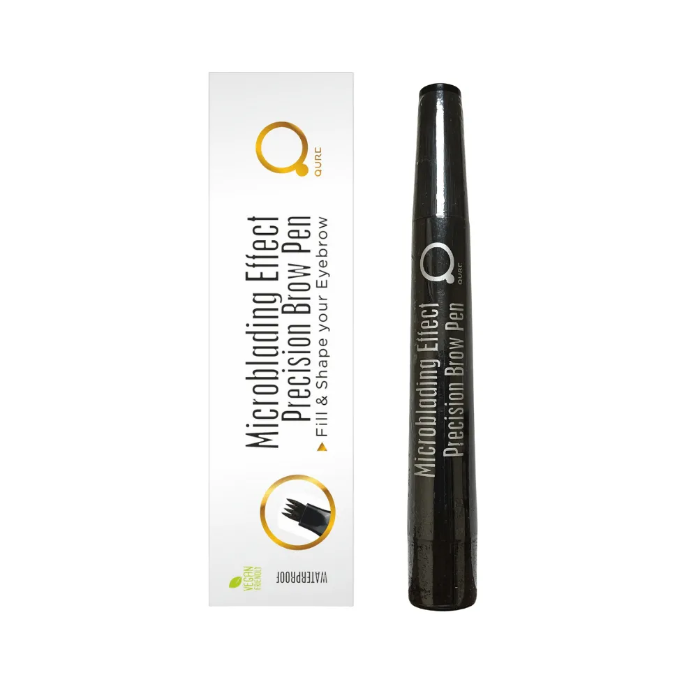 Qure Microblading Effect Precision Brow Pen Black 5g- Μαύρο Πενάκι σχηματισμού – γεμίσματος φρυδιών