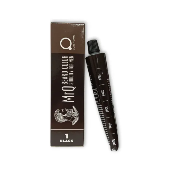 Mr.Q Strictly For Men Beard & Mustache 5 Min. Dye Tube- 5λεπτη Βαφή για Γενειάδα και Μουστάκι Σωληνάριο Μαύρο Χρώμα (Black) – Qure