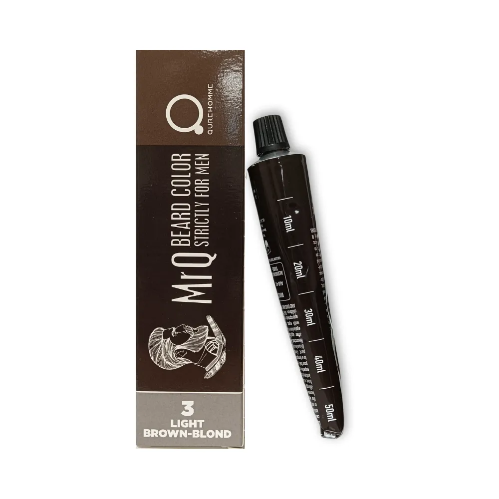 Mr.Q Strictly For Men Beard & Mustache 5 Min. Dye Tube- 5λεπτη Βαφή για Γενειάδα και Μουστάκι Σωληνάριο Ανοιχτό Καστανό έως Ξανθό Χρώμα (Light Brown-Blond) – Qure