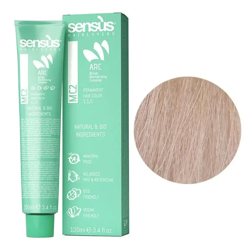 Sensus MC2 Permanent Hair Color 102ss Beige 100ml – (μόνιμη βαφή χωρίς αμμωνία ξανθιστικό μπεζ)