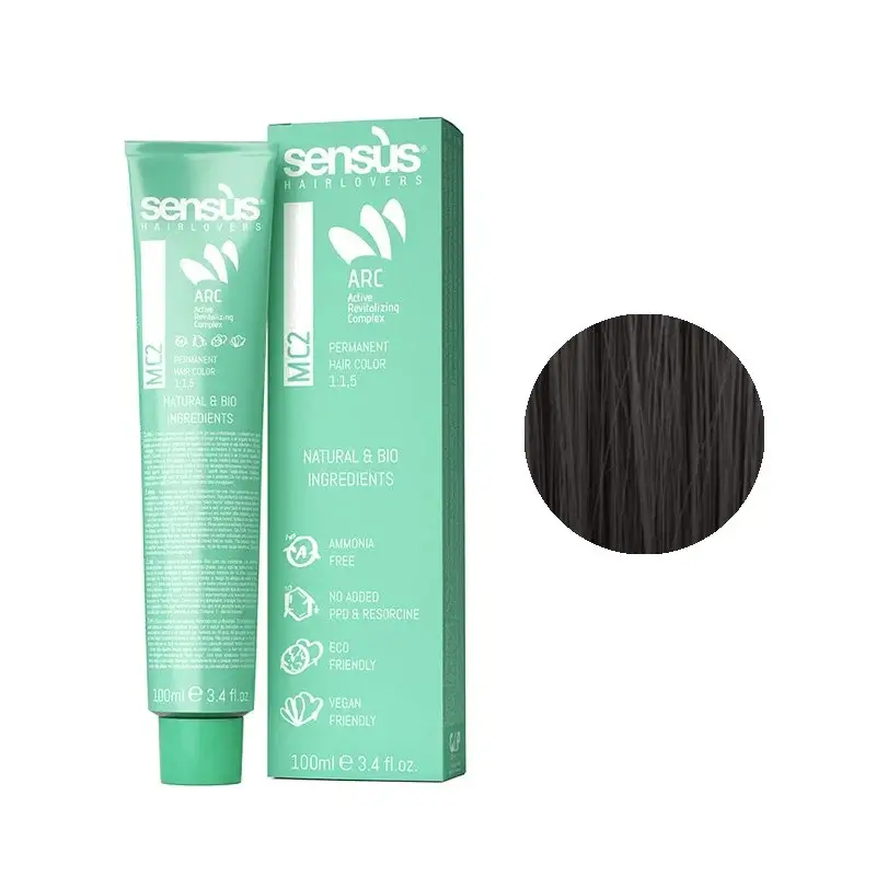 Sensus MC2 Permanent Hair Color 3.0 Dark Brown 100ml – (μόνιμη βαφή χωρίς αμμωνία καστανό σκούρο)