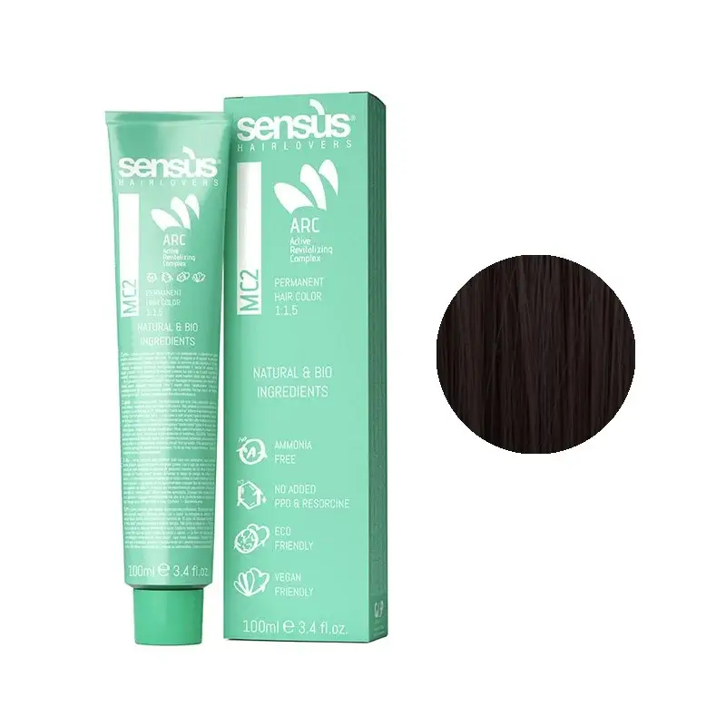 Sensus MC2 Permanent Hair Color 4.24 Chestnut Brown 100ml – (μόνιμη βαφή χωρίς αμμωνία καστανό μαονί)