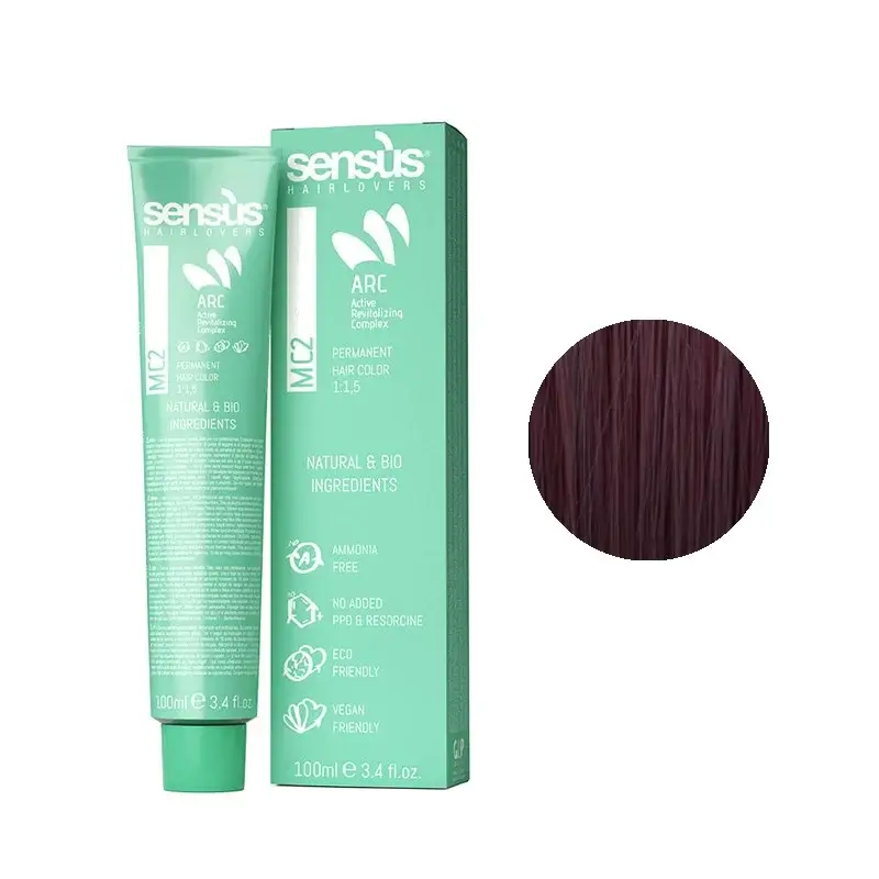 Sensus MC2 Permanent Hair Color 5.7 Light Purple Brown 100ml – (μόνιμη βαφή χωρίς αμμωνία καστανό ανοιχτό βιολέ)