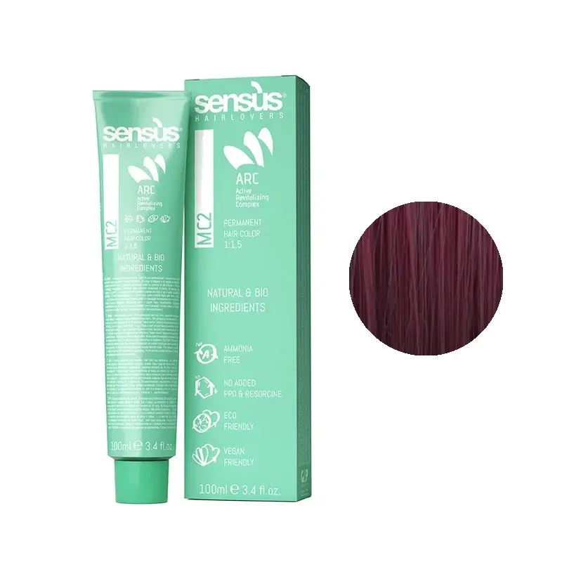 Sensus MC2 Permanent Hair Color 6.75 Dark Purple Blonde 100ml – (μόνιμη βαφή χωρίς αμμωνία ξανθό σκούρο βιολέ)