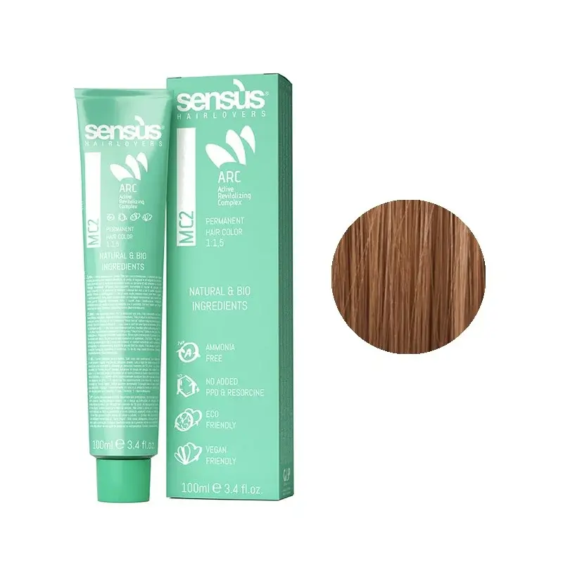 Sensus MC2 Permanent Hair Color 7.43 Golden Copper Blonde 100ml – (μόνιμη βαφή χωρίς αμμωνία χάλκινο ξανθό ντορέ)