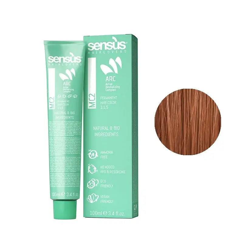 Sensus MC2 Permanent Hair Color 7.44 Copper Blonde 100ml – (μόνιμη βαφή χωρίς αμμωνία έντονο χάλκινο ξανθό)