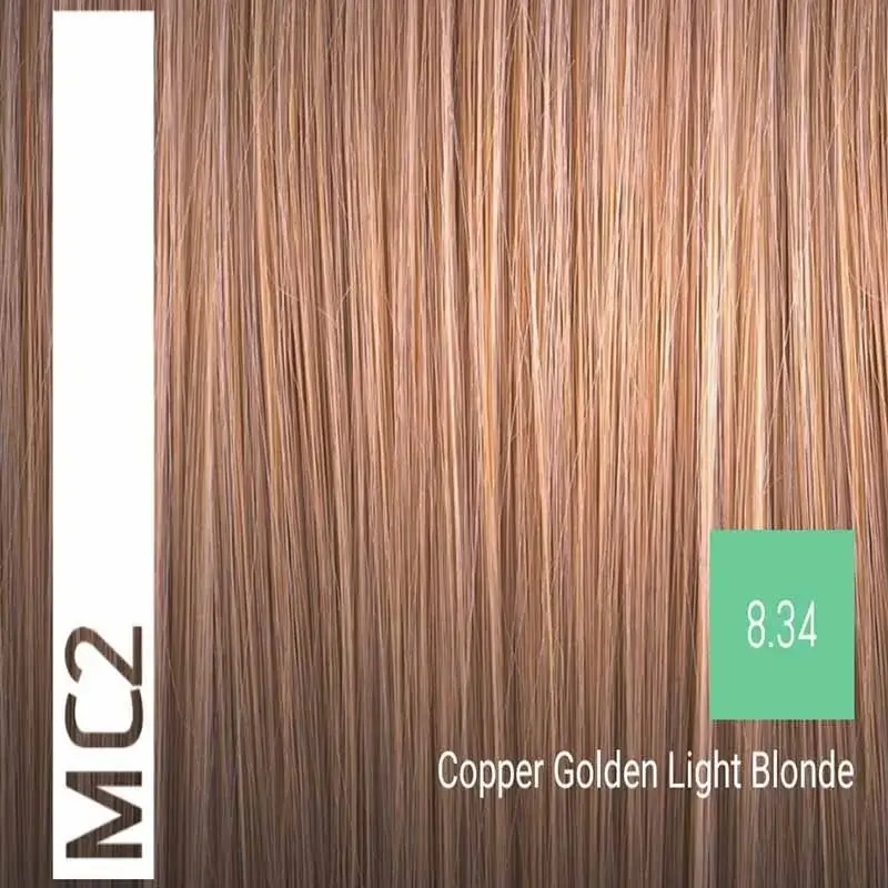 Sensus MC2 Permanent Hair Color 8.34 Copper Golden Light Blonde 100ml – (μόνιμη βαφή χωρίς αμμωνία χάλκινο ανοιχτό ξανθό ντορέ)