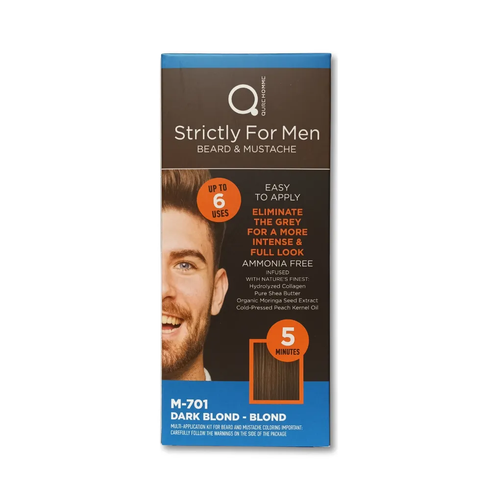 Mr.Q Strictly For Men Beard & Mustache 5 Min. Dye Kit – 5λεπτη Βαφή για Γενειάδα & Μουστάκι Ανοιχτό Καστανό έως Ξανθό (Light Brown-Blond) – Qure