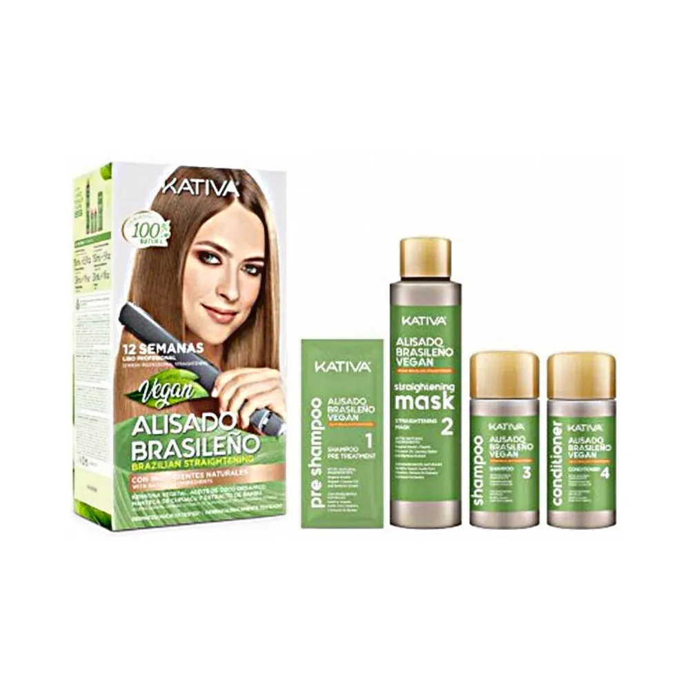 Kativa Alisado Brasileno Kit Vegan – (ολοκληρωμένο πακέτο βραζιλιάνικης θεραπείας κερατίνης)