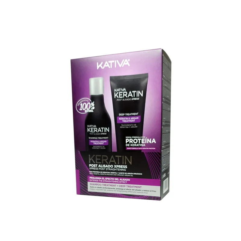 Kativa Keratin Post Alisado Xpress Kit 150ml- (πακέτο συντήρησης της θεραπείας κερατίνης)