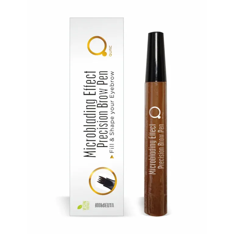 Microblading Effect Precision Brow Pen Dark Brown 5g- Σκούρο Καστανό Πενάκι σχηματισμού – γεμίσματος φρυδιών από την Qure