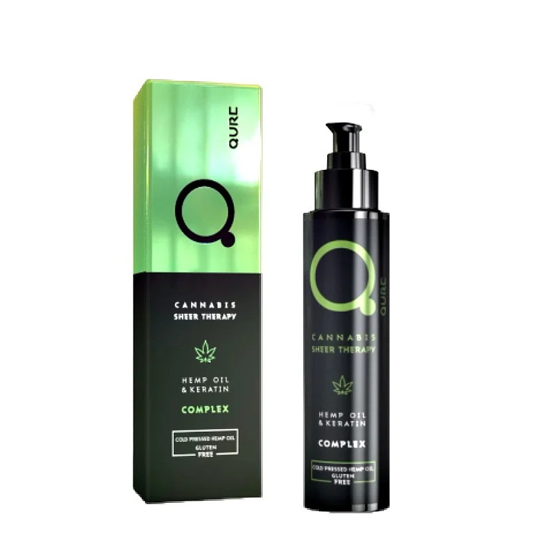 Qure Cannabis Sheer Therapy Hemp Oil & Keratin Complex 100ml – (ορός φροντίδας με έλαιο κάνναβης και κερατίνης)