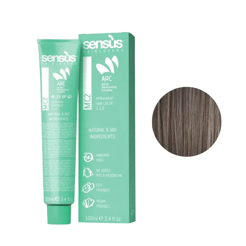 Sensus MC2 Permanent Hair Color 8.12 Light Ash Brown Blonde 100ml – (Μόνιμη Βαφή Χωρίς Αμμωνία Ξανθό Ανοιχτό Σαντρέ Μπεζ)