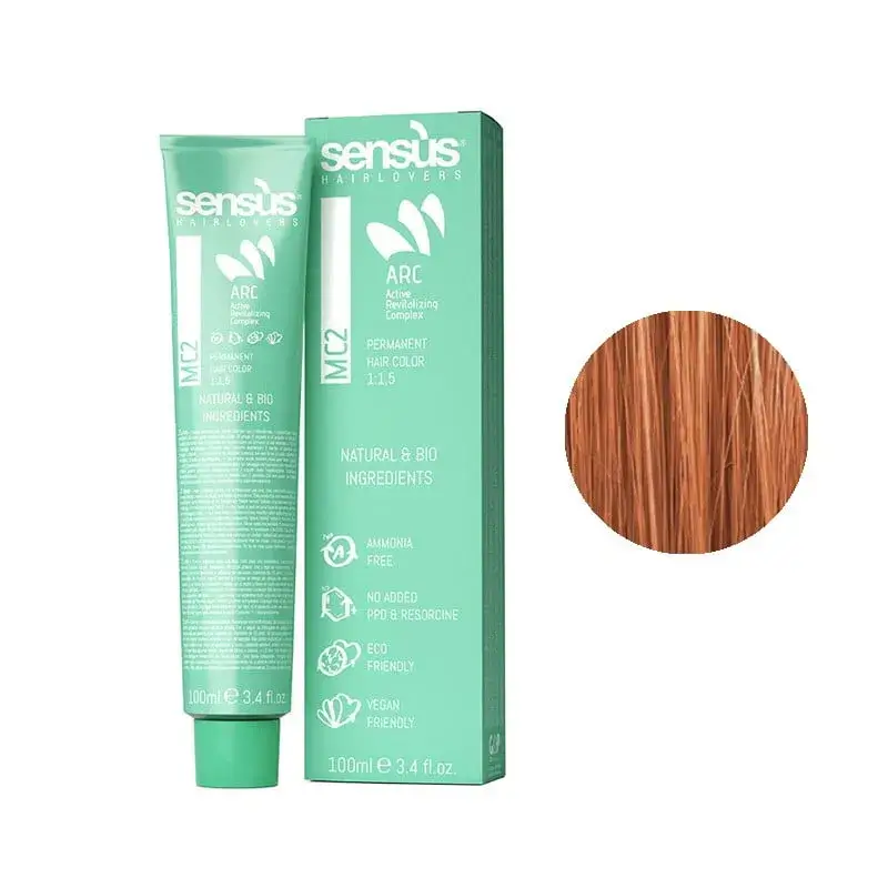 Sensus MC2 Permanent Hair Color 8.44 Intense Copper Light Blonde 100ml – (βαφή χωρίς αμμωνία έντονο χάλκινο ανοιχτό ξανθό)