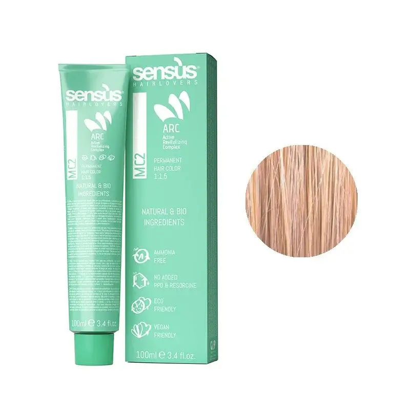 Sensus MC2 Permanent Hair Color 9.34 Copper Golden Very Light Blonde 100ml – (χωρίς αμμωνία χάλκινο ανοιχτό πολύ ξανθό ντορέ)