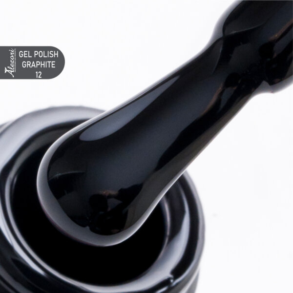 Alezori GEL POLISH GRAPHITE 12 (ΜΑΥΡΟ №287) 15ml.