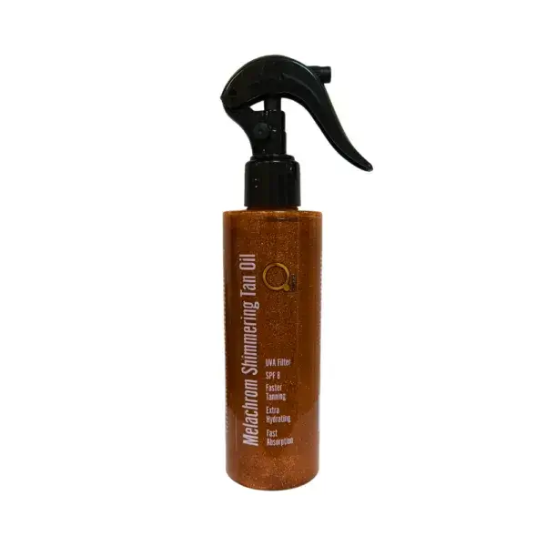 Melachrom Shimmering Tan Oil SPF8 UVA 200ml – Λάδι μαυρίσματος με γκλίτερ από την Qure