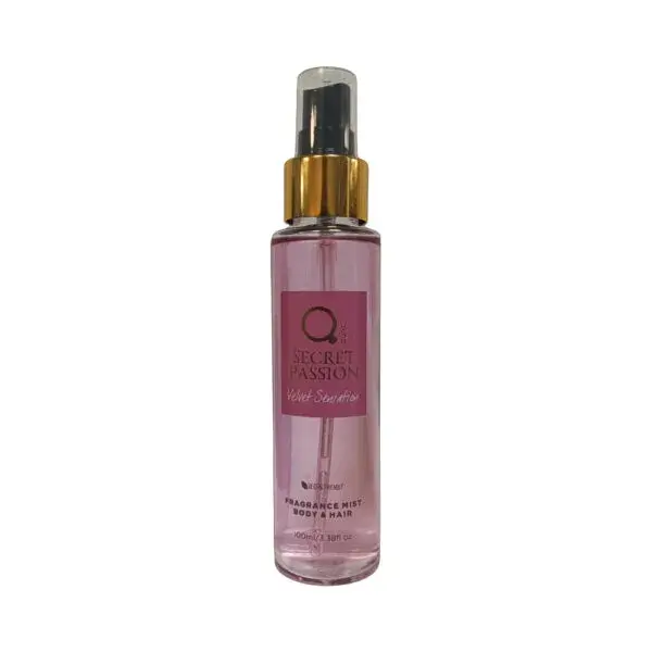 Qure Secret Passion Velvet Sensation Fragrance Hair and Body Mist 100ml