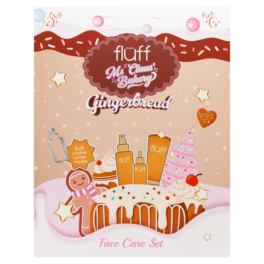 Fluff Ms Claus’ Bakery Gingerbread Facecare Set 3pcs